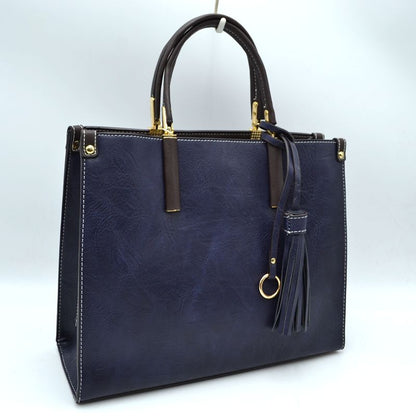 Madeline Love Large Shoulder Vegan Leather Tassel Handbag for Women view 36 - Women Handbag