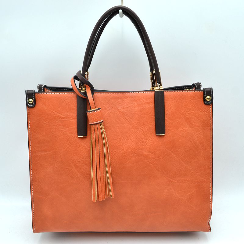 Madeline Love Large Shoulder Vegan Leather Tassel Handbag for Women view 41 - Women Handbag