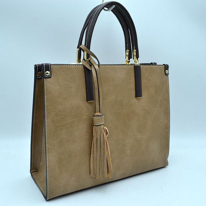 Madeline Love Large Shoulder Vegan Leather Tassel Handbag for Women view 56 - Women Handbag