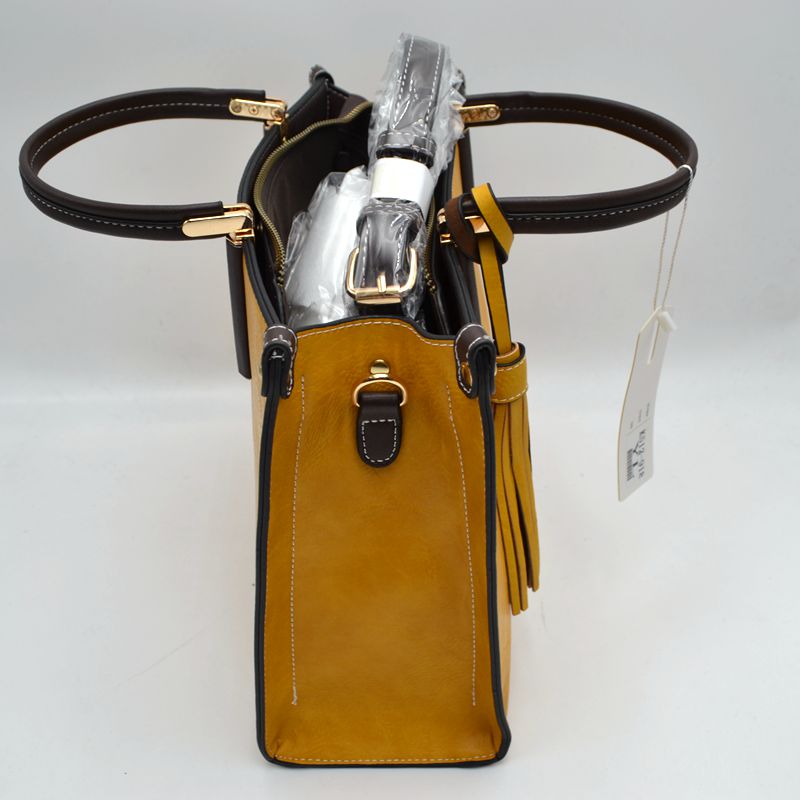 Madeline Love Large Shoulder Vegan Leather Tassel Handbag for Women view 60 - Women Handbag