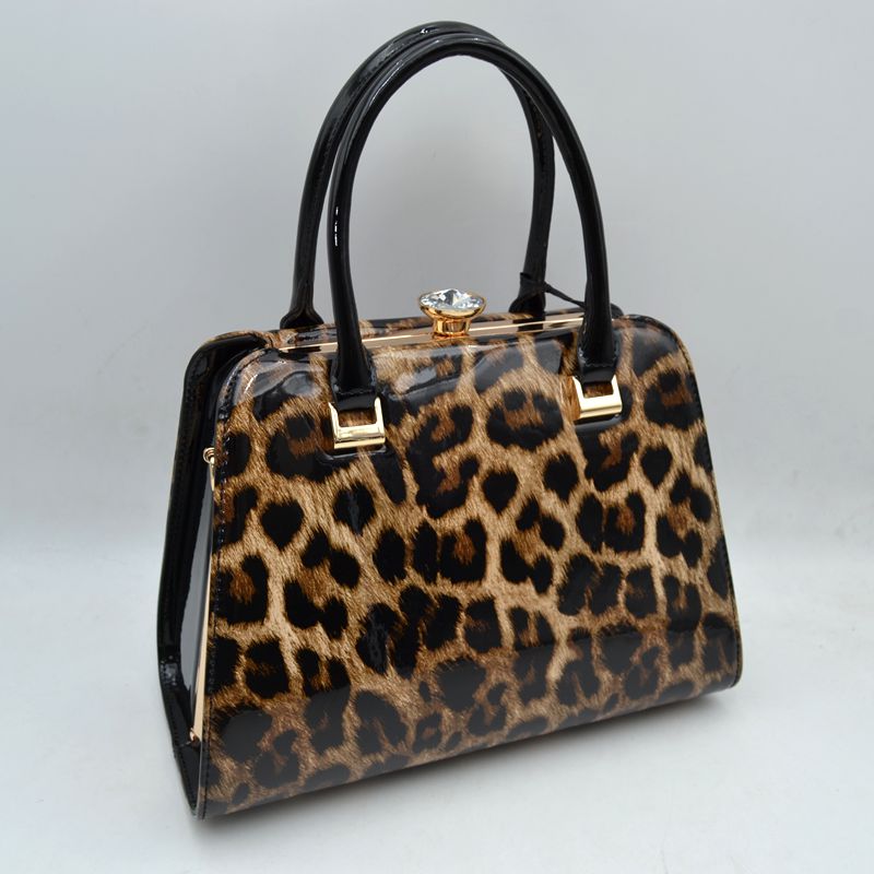 Madeline Love Patent Frame Satchel Handbag with Top Handles and Pearl Clasp view 9 - Pearl Handbag