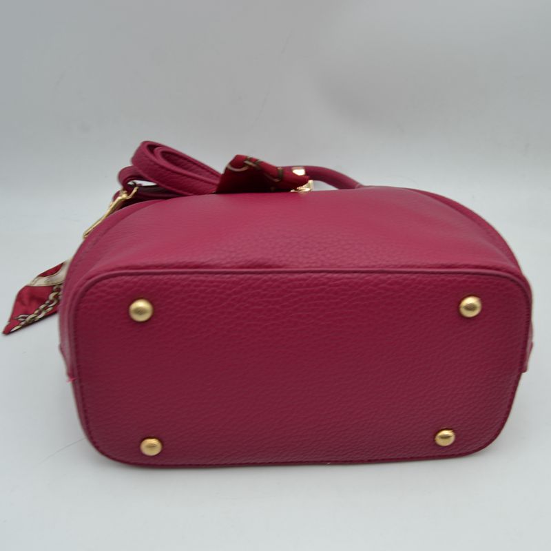 Madeline Love Pebbled Handbag with Scarfed Top Handles and Crossbody Strap view 14 - Crossbody Handbag