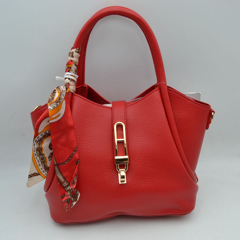 Madeline Love Pebbled Handbag with Scarfed Top Handles and Crossbody Strap view 15 - Crossbody Handbag