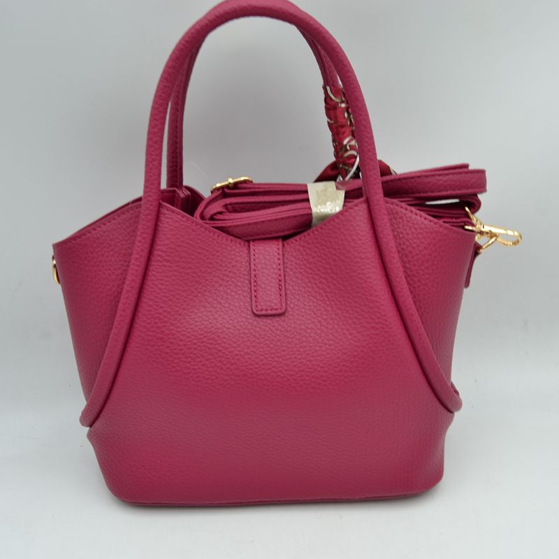 Madeline Love Pebbled Handbag with Scarfed Top Handles and Crossbody Strap view 7 - Crossbody Handbag