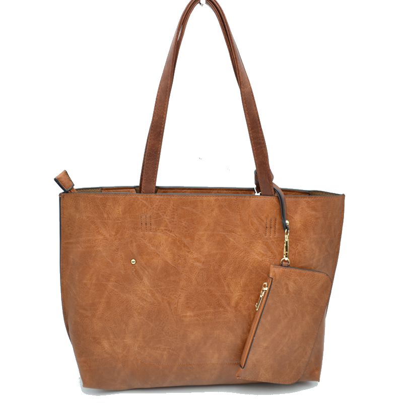 Madeline Love Pu Vegan Leather 2 in 1 Tote Crossbody Handbag view 25 - Handbag Tote