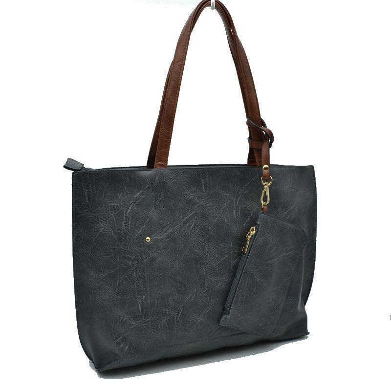 Madeline Love Pu Vegan Leather 2 in 1 Tote Crossbody Handbag view 43 - Handbag Tote