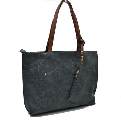 Madeline Love Pu Vegan Leather 2 in 1 Tote Crossbody Handbag view 43 - Handbag Tote
