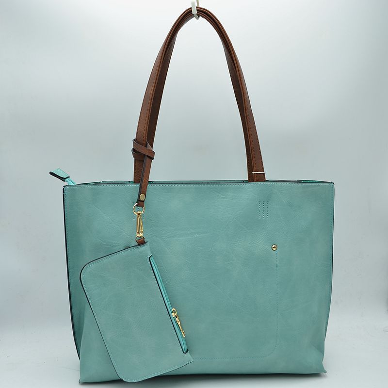 Madeline Love Pu Vegan Leather 2 in 1 Tote Crossbody Handbag view 49 - Handbag Tote