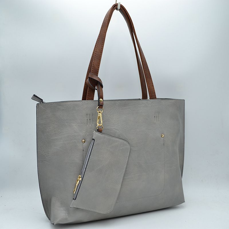 Madeline Love Pu Vegan Leather 2 in 1 Tote Crossbody Handbag view 55 - Handbag Tote