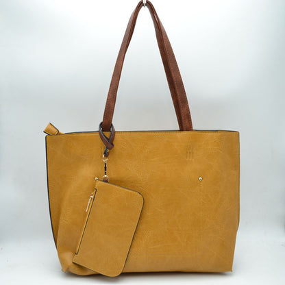 Madeline Love Pu Vegan Leather 2 in 1 Tote Crossbody Handbag view 61 - Handbag Tote