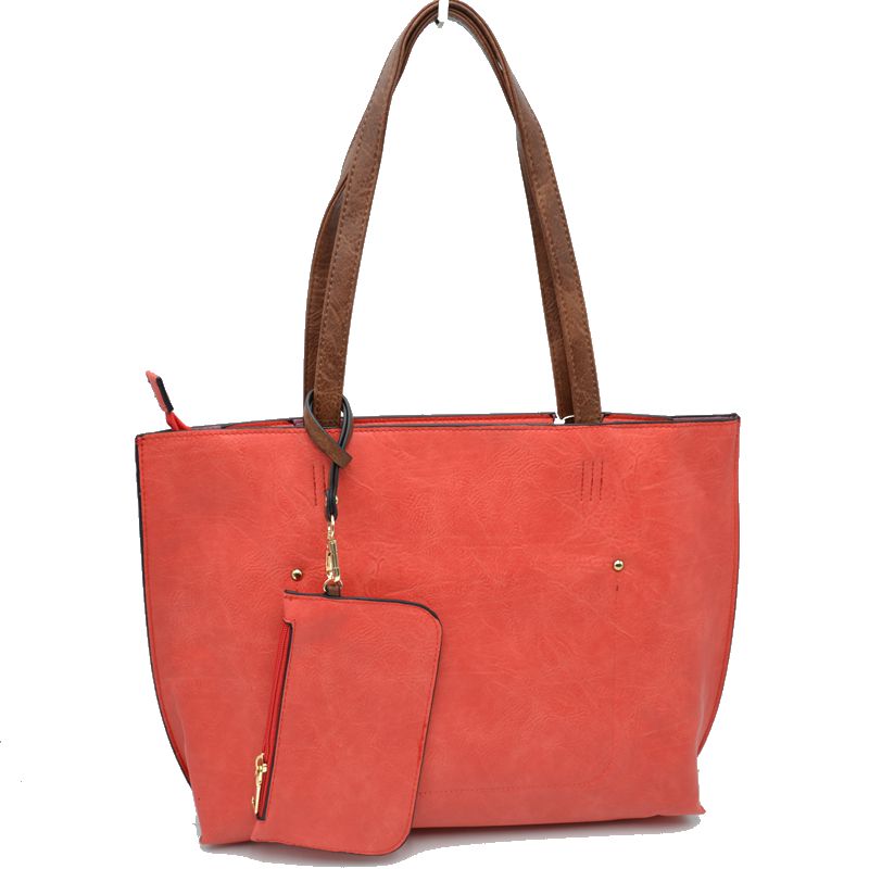 Madeline Love Pu Vegan Leather 2 in 1 Tote Crossbody Handbag view 73 - Handbag Tote