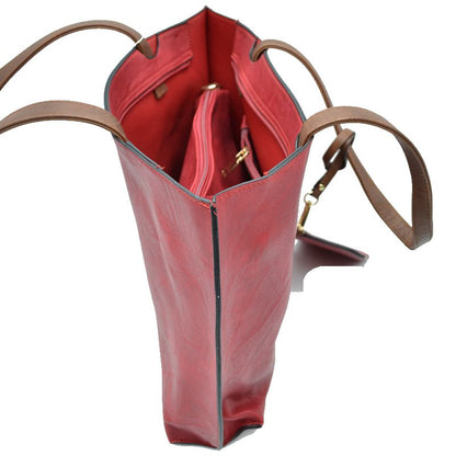 Madeline Love Pu Vegan Leather 2 in 1 Tote Crossbody Handbag view 76 - Handbag Tote