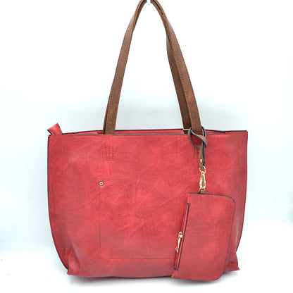 Madeline Love Pu Vegan Leather 2 in 1 Tote Crossbody Handbag view 79 - Handbag Tote