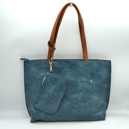 Madeline Love Pu Vegan Leather 2 in 1 Tote Crossbody Handbag view 97 - Handbag Tote