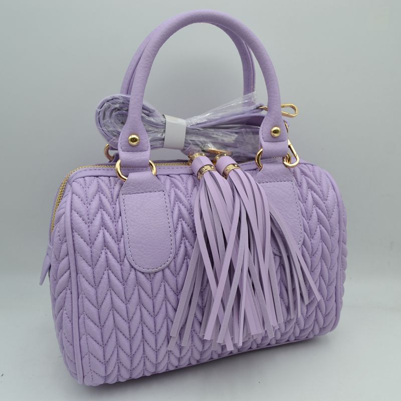 Madeline Love Quilted Chevron Satchel Handbag | Textured Top-handle Crossbody Purse view 16 - Cros Handbag
