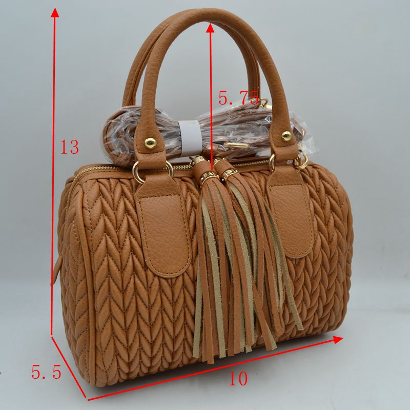 Madeline Love Quilted Chevron Satchel Handbag | Textured Top-handle Crossbody Purse view 29 - Cros Handbag