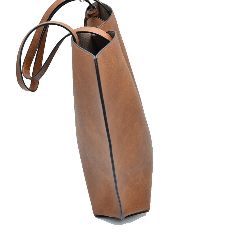 Madeline Love Reversible Faux Leather Tote Bag Vegan Tassel Handbag view 20 - Handbag Tote