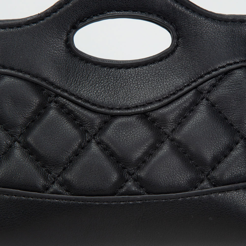 Madeline Love Smooth Faux Leather Mini Quilted Handbag Crossbody Bag view 43 - Bag Handbag