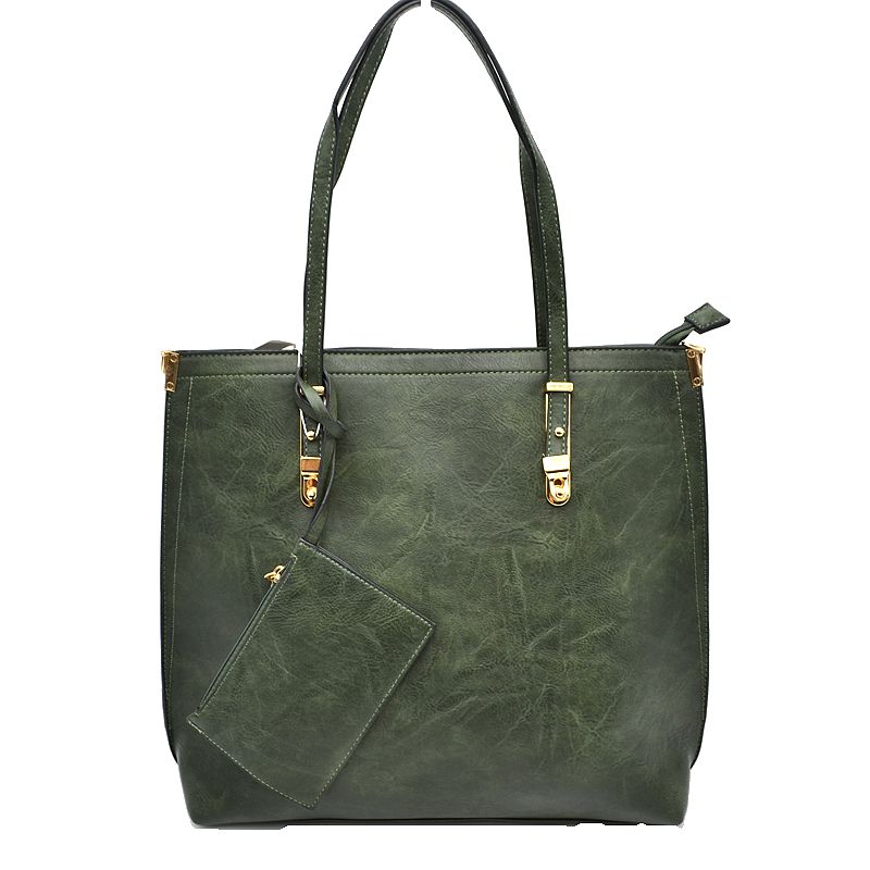 Madeline Love Soft Faux Leather Tote Handbag with Wallet view 22 - Wallet Tote