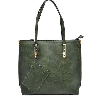 Madeline Love Soft Faux Leather Tote Handbag with Wallet view 22 - Wallet Tote