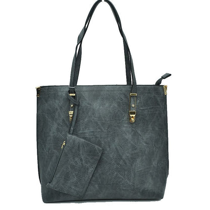 Madeline Love Soft Faux Leather Tote Handbag with Wallet view 27 - Wallet Tote