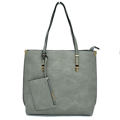 Madeline Love Soft Faux Leather Tote Handbag with Wallet view 30 - Wallet Tote