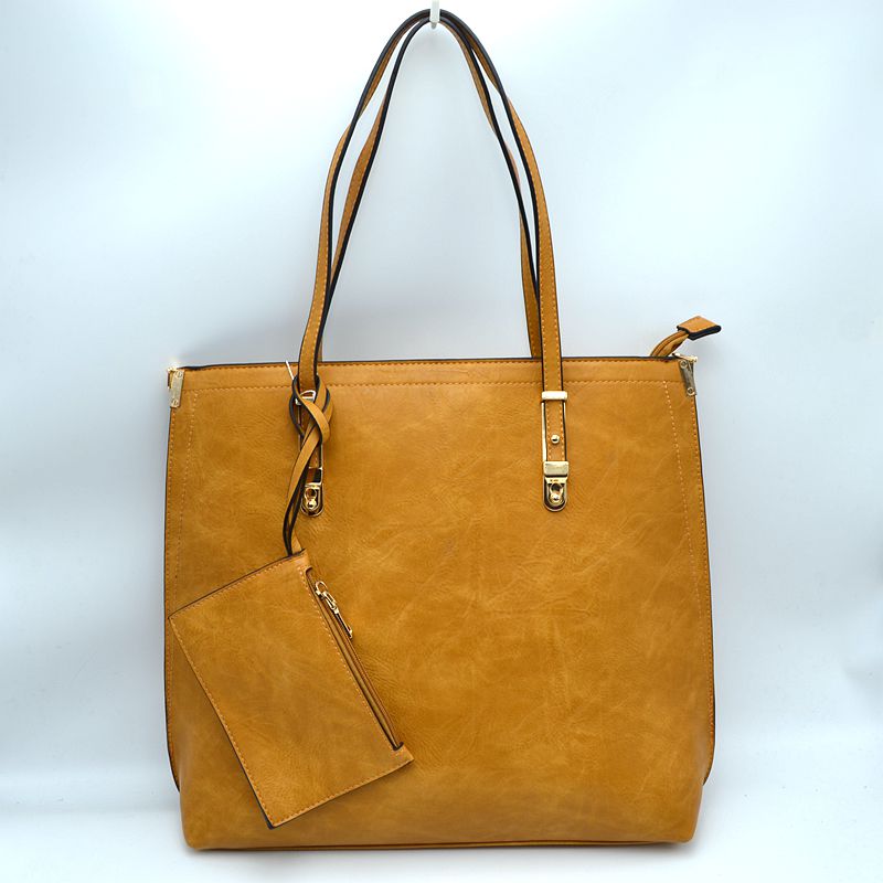 Madeline Love Soft Faux Leather Tote Handbag with Wallet view 33 - Wallet Tote
