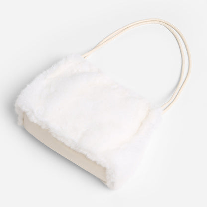 Madeline Love Solid Faux Fur Mini Handbag Shoulder Bag view 6 - Bag Handbag