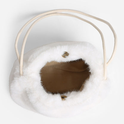 Madeline Love Solid Faux Fur Mini Handbag Shoulder Bag view 7 - Bag Handbag
