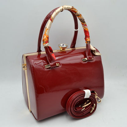 Madeline Love Structured Top-handle Handbag with Detachable Shoulder Strap in Coffee - Structured Top Handle Bag