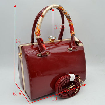Madeline Love Structured Top-handle Handbag with Detachable Shoulder Strap in Red view 2 - Structured Top Handle Bag
