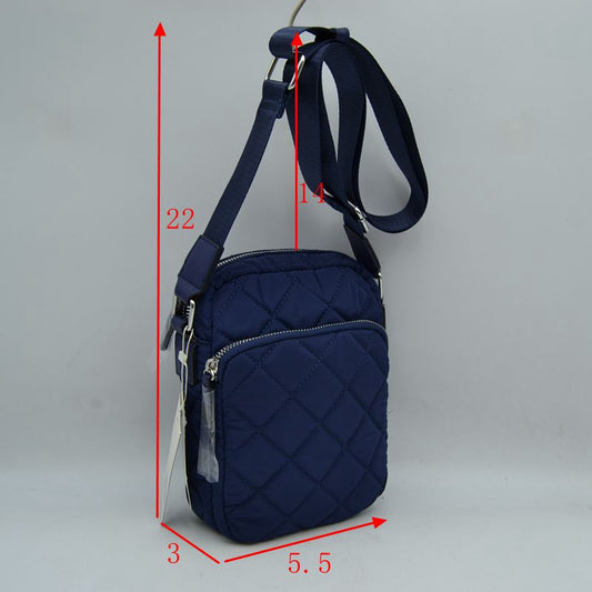 Madeline Love Structured Trapeze Handbag with Bamboo Ring Top Handles in Navy-blue view 2 - Handles Handbag
