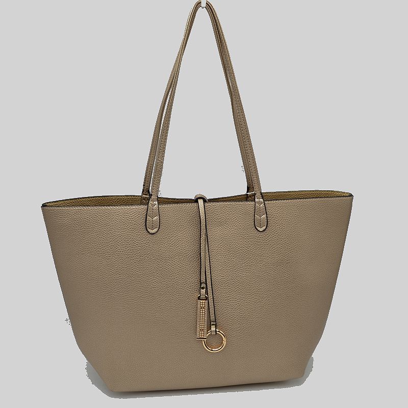 Madeline Love Women's Pebbled Faux Leather Reversible 2 in 1 Tote Shoulder Handbag Crossbody Bag view 41 - Shoul Tote