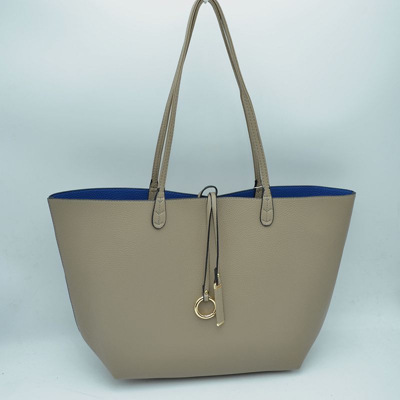 Madeline Love Women's Pebbled Faux Leather Reversible 2 in 1 Tote Shoulder Handbag Crossbody Bag view 46 - Shoul Tote