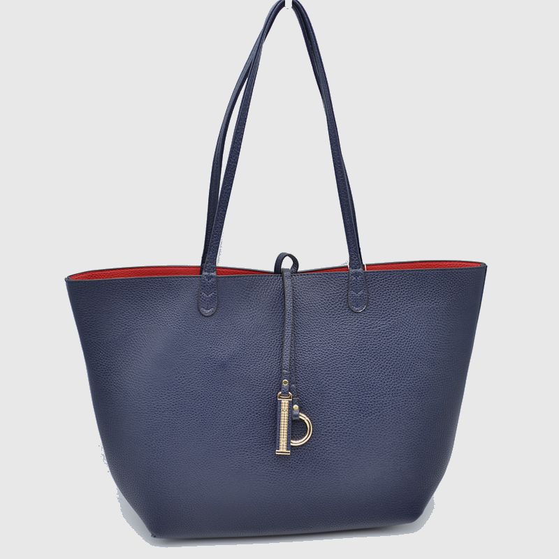 Madeline Love Women's Pebbled Faux Leather Reversible 2 in 1 Tote Shoulder Handbag Crossbody Bag view 61 - Shoul Tote