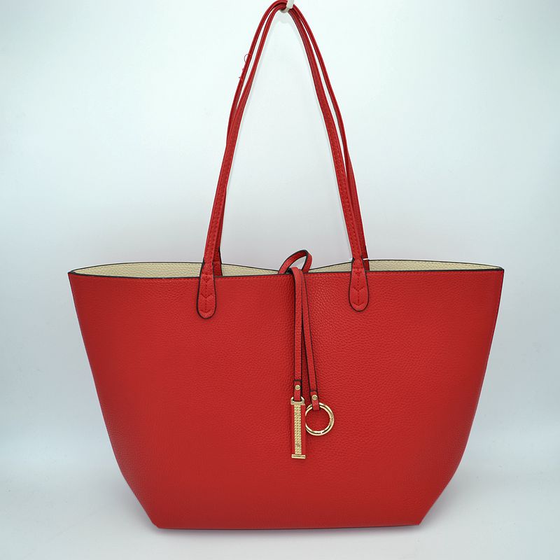 Madeline Love Women's Pebbled Faux Leather Reversible 2 in 1 Tote Shoulder Handbag Crossbody Bag view 64 - Shoul Tote