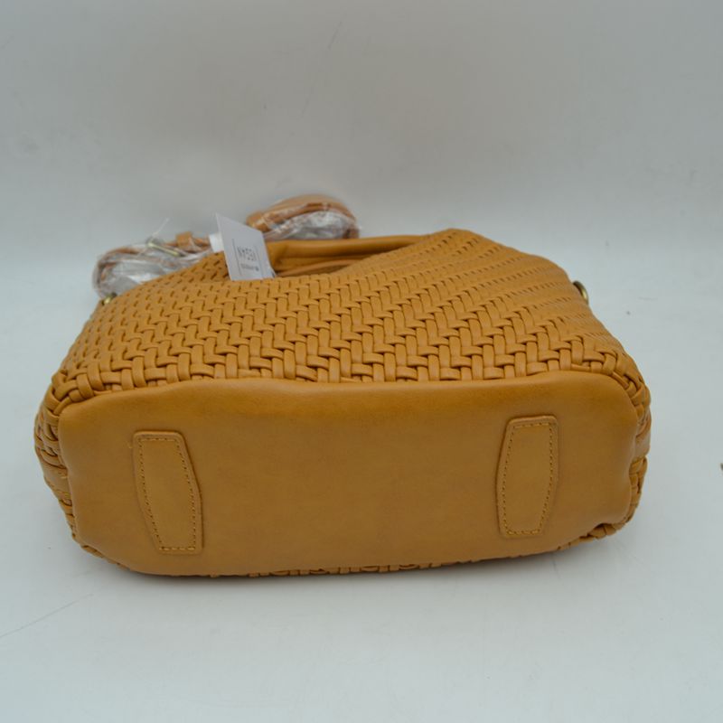 Madeline Love Woven Basket Weave Top-handle Crossbody Bag and Handbag with Adjustable Strap view 20 - Woven Basket Top View