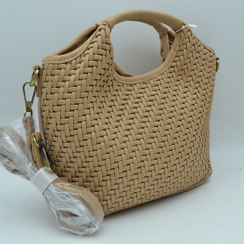 Madeline Love Woven Basket Weave Top-handle Crossbody Bag and Handbag with Adjustable Strap view 25 - Woven Basket Top View