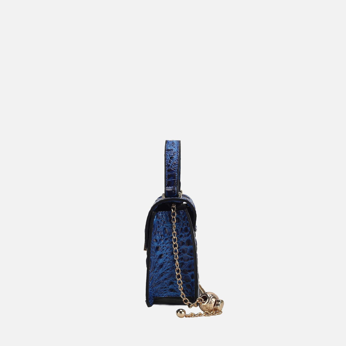 Mae Shoulder Bag in Croco Cognac view 4 - Alias Mae Shoulder Bag