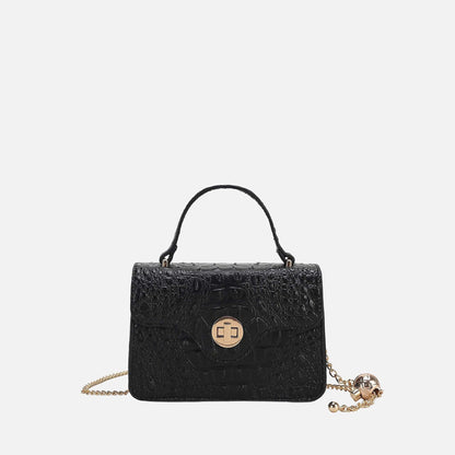 Mae Shoulder Bag in Croco Fuchsia view 5 - Alias Mae Shoulder Bag