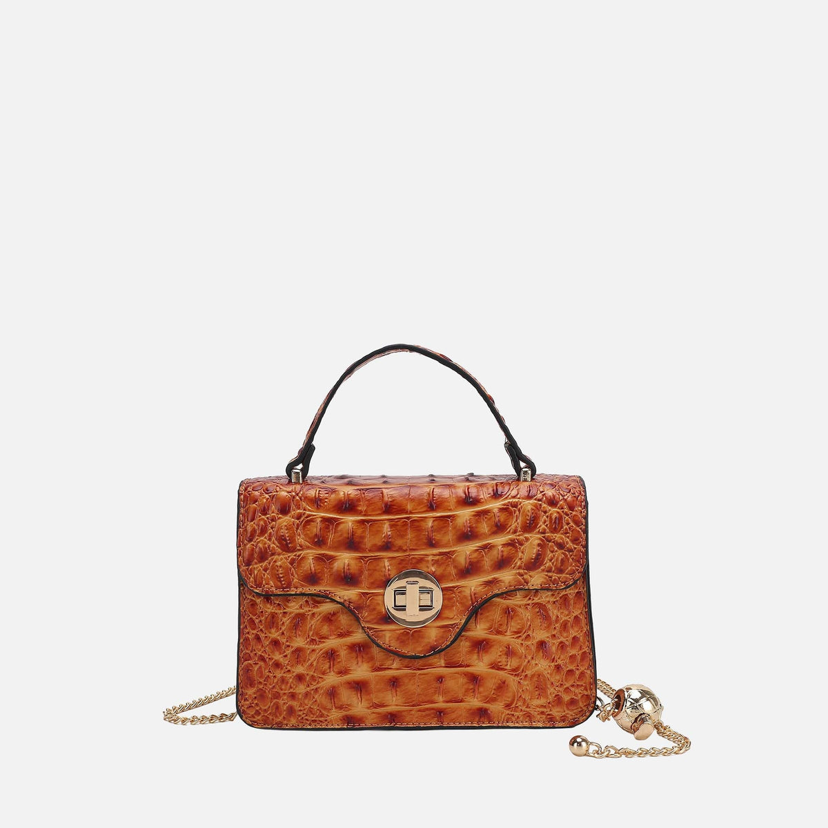 Mae Shoulder Bag in Croco Yellow view 8 - Alias Mae Shoulder Bag