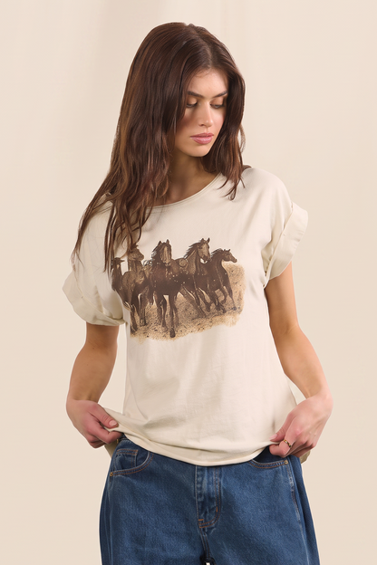 Majestic Horses Top in M view 3