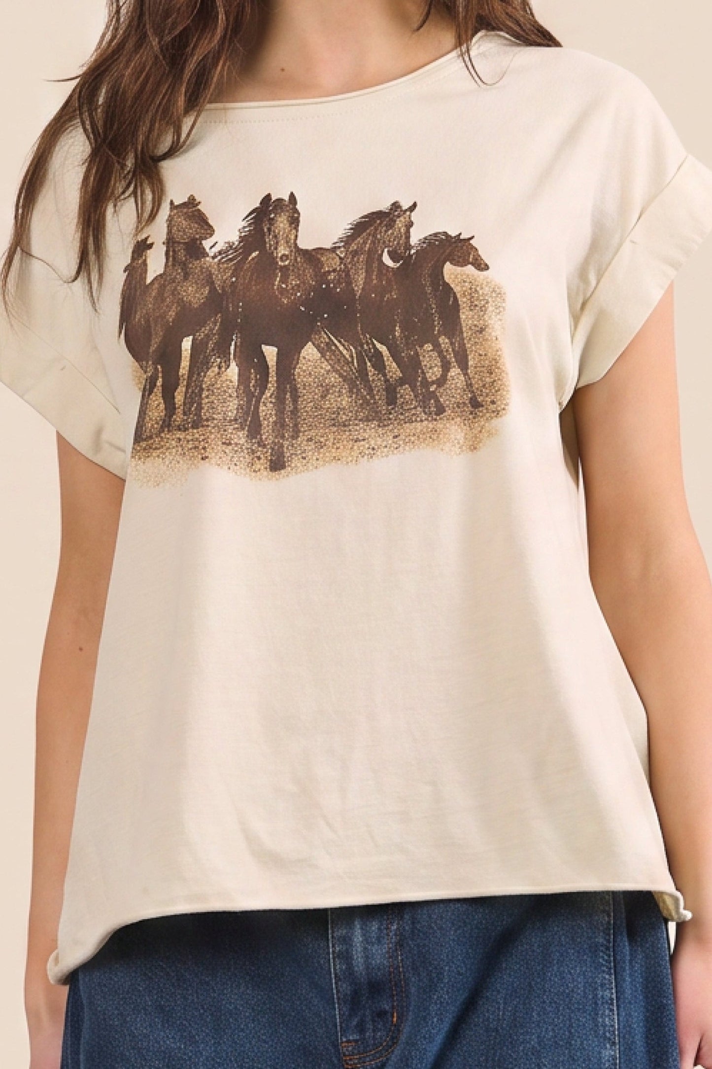 Majestic Horses Top in S view 2