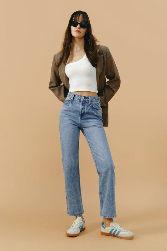 Manhattan High Rise Straight Ankle Jeans Hj160 in Runaway - High-Waisted - Manhattan High Rise Jeans (bottom)