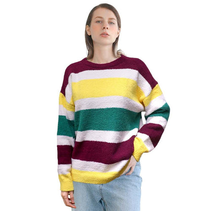 Mardi Gras Color Block Sweater in Multi - Mardi Gras Sweater Women (top)