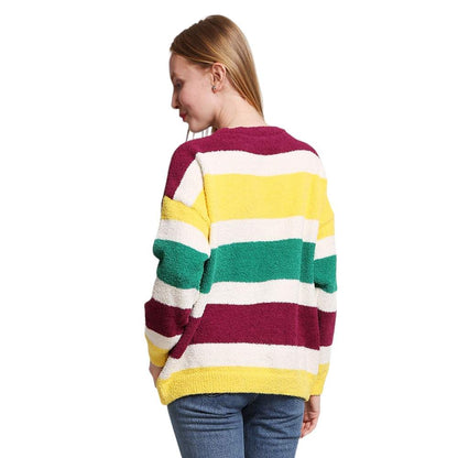 Mardi Gras Color Block Sweater view 4 - Mardi Gras Sweater Women (top)