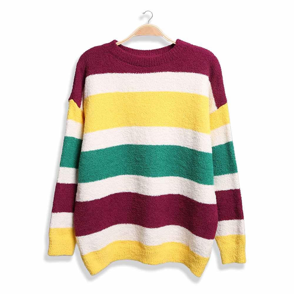 Mardi Gras Color Block Sweater view 5 - Mardi Gras Sweater Women (top)
