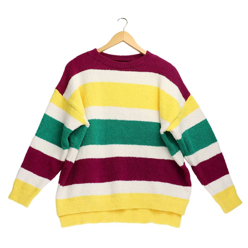 Mardi Gras Color Block Sweater view 6 - Mardi Gras Sweater Women (top)