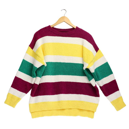 Mardi Gras Color Block Sweater view 6 - Mardi Gras Sweater Women (top)