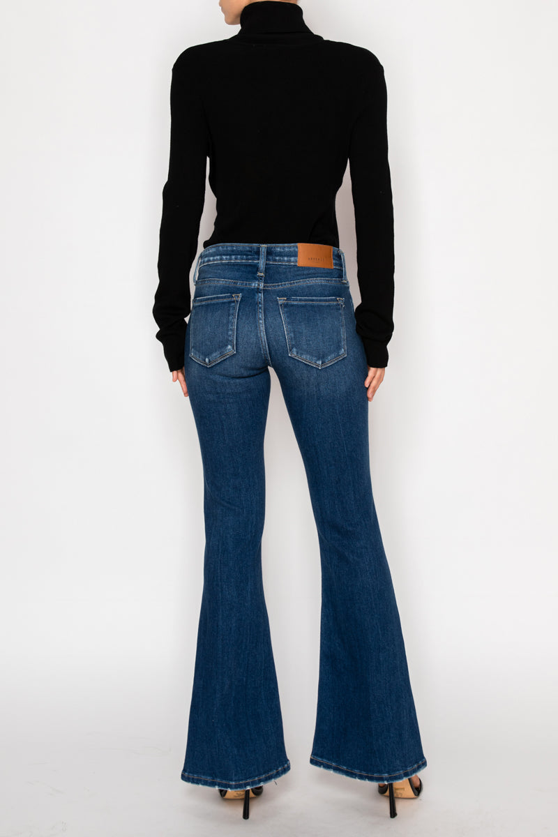 Margaret Low Rise Stretch Vintage Flare Jeans (reg & Plus) in P-16 view 7 - Comfort Stretch - Margaret Jeans (bottom)